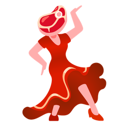 high-heeled shoe and cut of meat