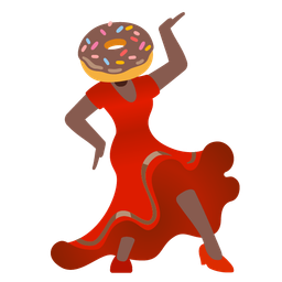high-heeled shoe and doughnut