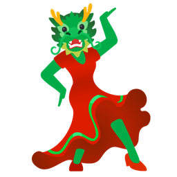 high-heeled shoe and dragon