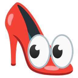 high-heeled shoe and eyes