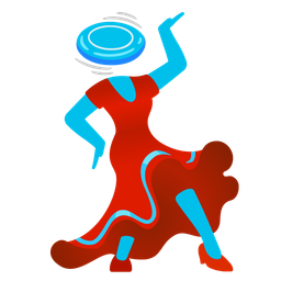 high-heeled shoe and flying disc