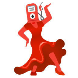 high-heeled shoe and fuel pump