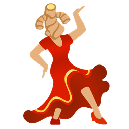 high-heeled shoe and ginger root