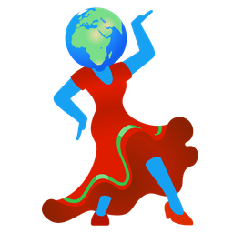 high-heeled shoe and globe showing Europe-Africa