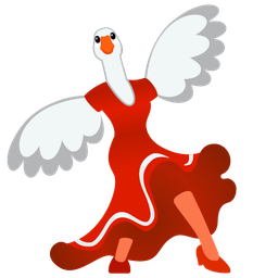 high-heeled shoe and goose