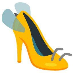 high-heeled shoe and honeybee