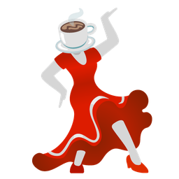 high-heeled shoe and hot beverage