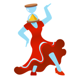 high-heeled shoe and hourglass done