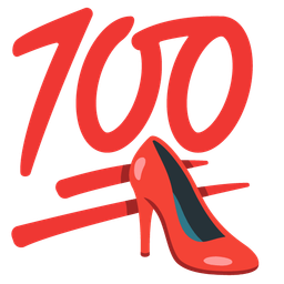high-heeled shoe and hundred points