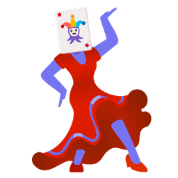 high-heeled shoe and joker