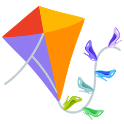 high-heeled shoe and kite