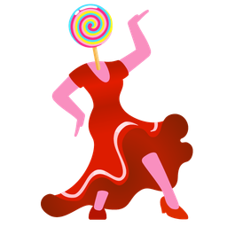 high-heeled shoe and lollipop