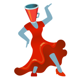 high-heeled shoe and megaphone