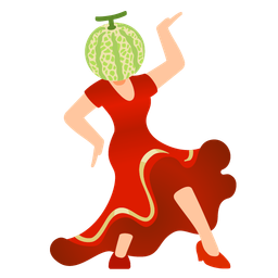 high-heeled shoe and melon