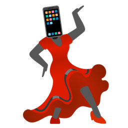 high-heeled shoe and mobile phone