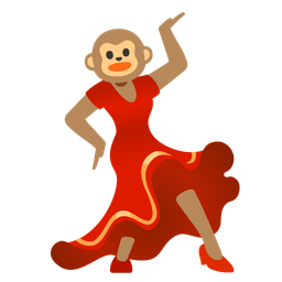 high-heeled shoe and monkey face