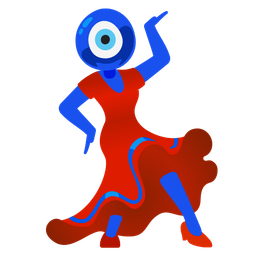 high-heeled shoe and nazar amulet