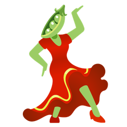 high-heeled shoe and pea pod