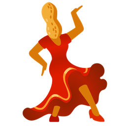 high-heeled shoe and peanuts