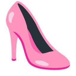 high-heeled shoe and pink heart