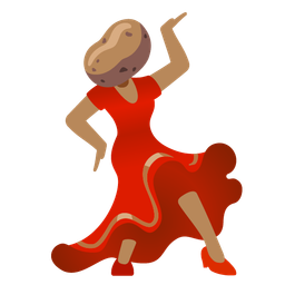 high-heeled shoe and potato