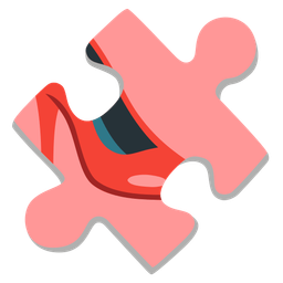 high-heeled shoe and puzzle piece