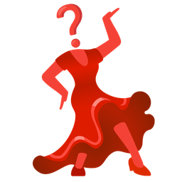 high-heeled shoe and red question mark