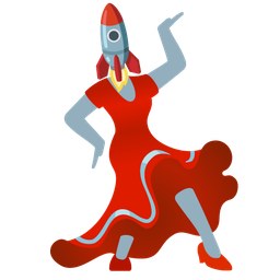 high-heeled shoe and rocket