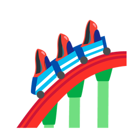 high-heeled shoe and roller coaster