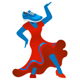 high-heeled shoe and running shoe