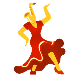 high-heeled shoe and saxophone