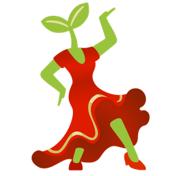 high-heeled shoe and seedling