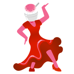 high-heeled shoe and shaved ice