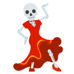 high-heeled shoe and skull