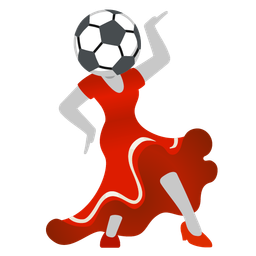 high-heeled shoe and soccer ball