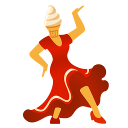 high-heeled shoe and soft ice cream