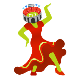 high-heeled shoe and stadium