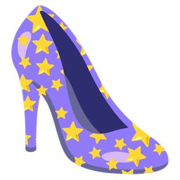 high-heeled shoe and star