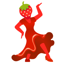 high-heeled shoe and strawberry