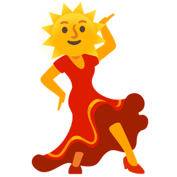 high-heeled shoe and sun with face