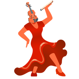 high-heeled shoe and violin