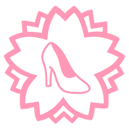 high-heeled shoe and white flower