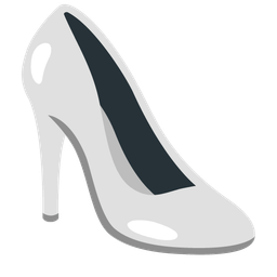 high-heeled shoe and white heart