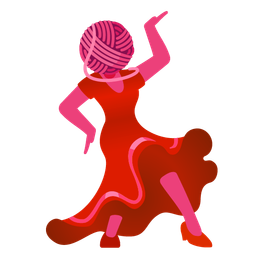 high-heeled shoe and yarn