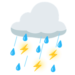 high voltage and cloud with rain