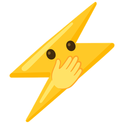 high voltage and face with open eyes and hand over mouth