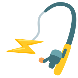 high voltage and fishing pole