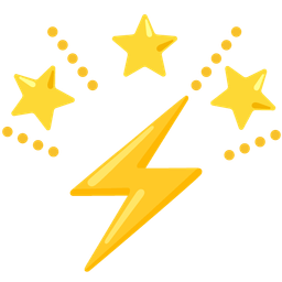 high voltage and glowing star