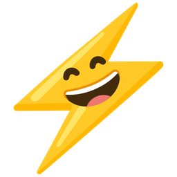 High voltage and Grinning face with smiling eyes