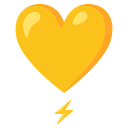 high voltage and heart exclamation